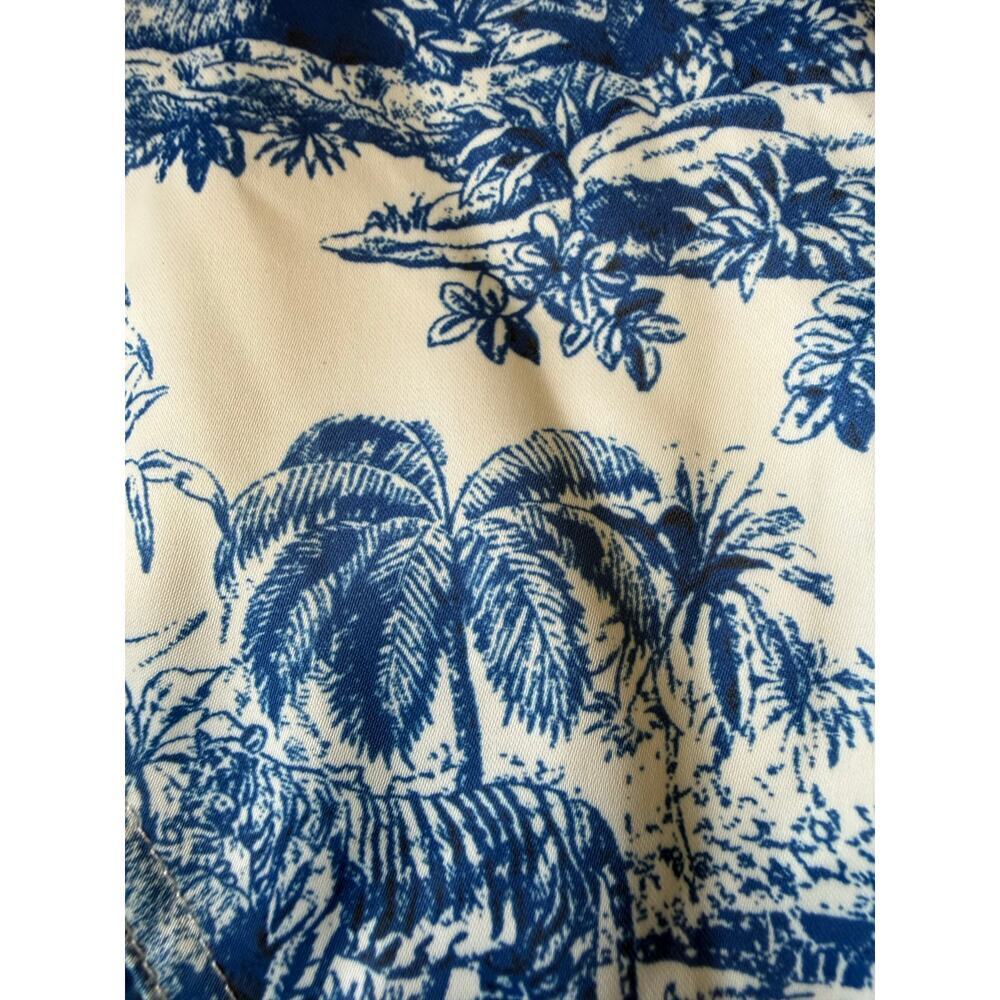 shein corset style top blue cherub design full zip back womens small - Picture 5 of 6